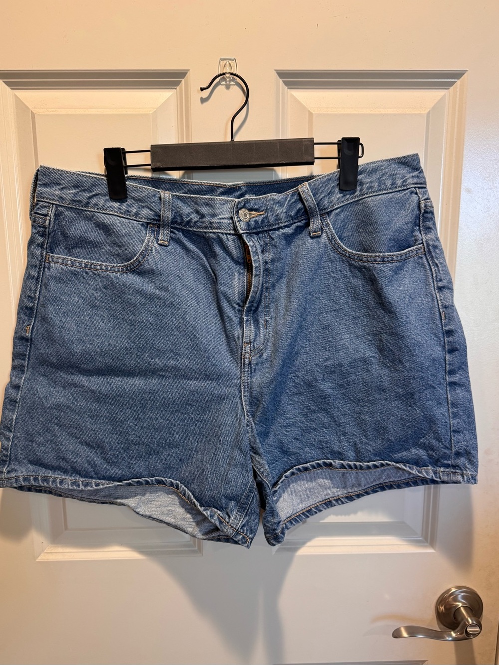Old Navy Medium Blue Denim High-Rise Shorts
